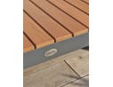 Salon de jardin d'angle 6 places en teck et aluminium - ALICANTE | Élégance et confort extérieur