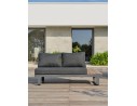 Salon de jardin d'angle 6 places en teck et aluminium - ALICANTE | Élégance et confort extérieur