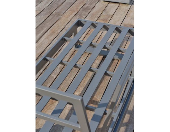 Salon de jardin d'angle 6 places en teck et aluminium - ALICANTE | Élégance et confort extérieur