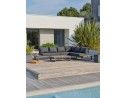 Salon de jardin d'angle 6 places en teck et aluminium - ALICANTE | Élégance et confort extérieur