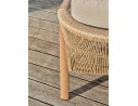 Salon bas de jardin GOYA 5 places en aluminium imitation bois - GRIS