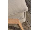 Salon bas de jardin GOYA 5 places en aluminium imitation bois - GRIS