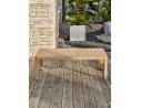 Salon bas de jardin GOYA 5 places en aluminium imitation bois - GRIS
