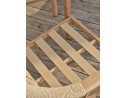 Salon bas de jardin GOYA 5 places en aluminium imitation bois - GRIS