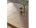 Salon bas de jardin GOYA 5 places en aluminium imitation bois - GRIS