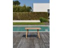 Salon bas de jardin IBARRA 5 places en aluminium imitation bois et corde tissée - ECRU