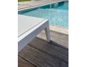 Chaise longue blanche sur roulettes Ibiza - House and Garden