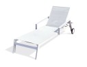 Chaise longue blanche sur roulettes Ibiza - House and Garden