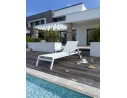 Chaise longue blanche sur roulettes Ibiza - House and Garden