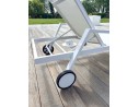 Chaise longue blanche sur roulettes Ibiza - House and Garden