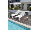 Chaise longue blanche sur roulettes Ibiza - House and Garden