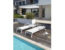 Chaise longue blanche sur roulettes Ibiza - House and Garden