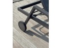 Chaise longue anthracite dossier 5 positions Ibiza - House and Garden