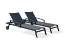 Chaise longue anthracite dossier 5 positions Ibiza - House and Garden