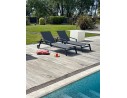 Chaise longue anthracite dossier 5 positions Ibiza - House and Garden