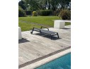 Chaise longue anthracite dossier 5 positions Ibiza - House and Garden