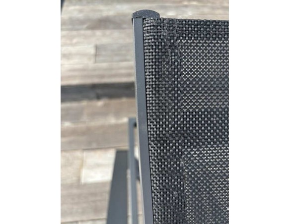 Bain de soleil anthracite inclinable dossier 5 positions - Barcelona