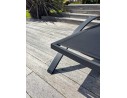 Bain de soleil anthracite inclinable dossier 5 positions - Barcelona
