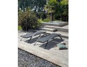Bain de soleil anthracite inclinable dossier 5 positions - Barcelona