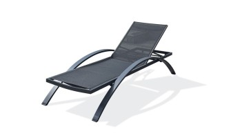 Bain de soleil anthracite inclinable dossier 5 positions - Barcelona