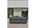 Salon bas de jardin Noir 5 places en aluminium - BIARRITZ