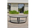 Salon bas de jardin Noir 5 places en aluminium - BIARRITZ