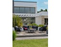 Salon bas de jardin Noir 5 places en aluminium - BIARRITZ