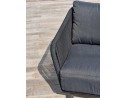 Salon bas de jardin Noir 5 places en aluminium - BIARRITZ