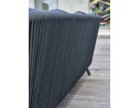 Salon bas de jardin Noir 5 places en aluminium - BIARRITZ