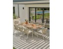 Ensemble repas de jardin grège avec 8 fauteuils - KELIA