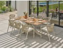 Ensemble repas de jardin grège avec 8 fauteuils - KELIA