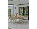 Ensemble repas de jardin grège avec 6 fauteuils - KELIA