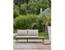 Salon de jardin d'angle 5 places en acier et bois d'acacia - Taupe - CAMINO