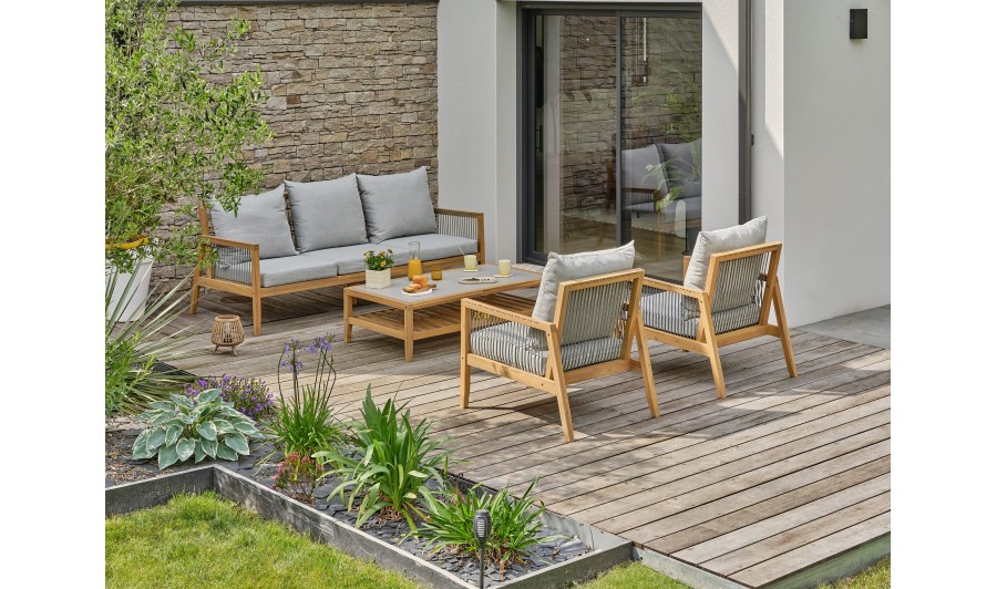 Salon bas de jardin FUNA - ACACIA Salon bas de jardin FUNA - ACACIA