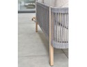 Salon bas de jardin en aluminium - effet bois - JESPAR