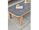 Salon bas de jardin en aluminium - effet bois - JESPAR