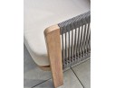Salon bas de jardin en aluminium - effet bois - JESPAR