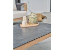 Salon bas de jardin en aluminium - effet bois - JESPAR