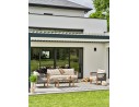 Salon bas de jardin en aluminium - effet bois - JESPAR