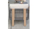 Salon bas de jardin en aluminium - effet bois - JESPAR