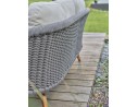 Salon bas de jardin alu et corde Olefin - EFFET BOIS