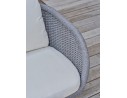 Salon bas de jardin alu et corde Olefin - EFFET BOIS
