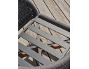 Salon bas de jardin alu et corde Olefin - EFFET BOIS