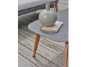 Salon bas de jardin alu et corde Olefin - EFFET BOIS