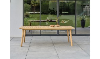 table jardin acacia massif rectangulaire LISO