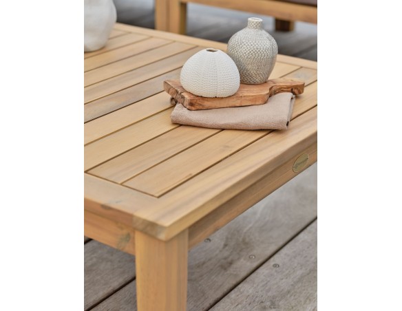 Salon de jardin d'angle 5 places modulable en bois d'acacia et corde tissée - Rosybrown - JORDA