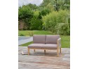 Salon de jardin d'angle 5 places modulable en bois d'acacia et corde tissée - Rosybrown - JORDA