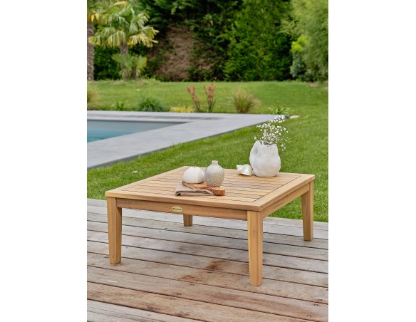 Salon de jardin d'angle 5 places modulable en bois d'acacia et corde tissée - Rosybrown - JORDA