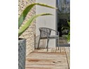 Ensemble repas de jardin anthracite avec 6 fauteuils - KELIA