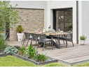 Ensemble repas de jardin anthracite avec 6 fauteuils - KELIA